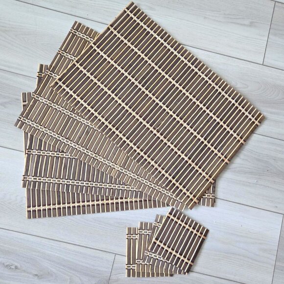 Bamboo Placemats and Coasters - Picture 1 of 2